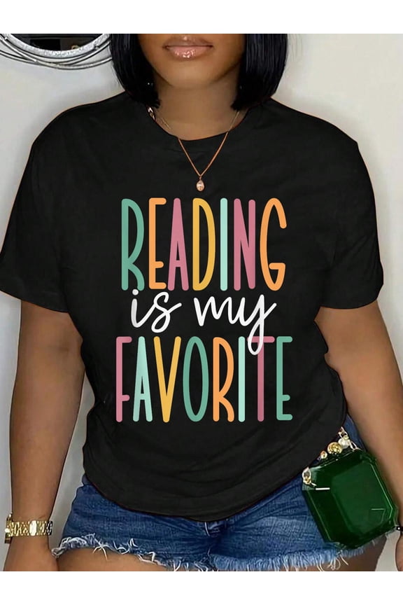 Cute Bookworm Tees and Library Worker Gifts Reading Is My Favorite T-Shirt