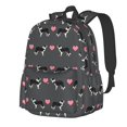 Cute Border Collie Dog Pattern Casual Backpack Lightweight Large