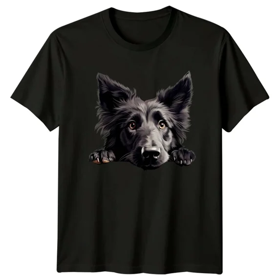 Sweet Bd Cute Border Collie Dog Peekaboo Pet Lover Animal Graphic T-Shirt ...