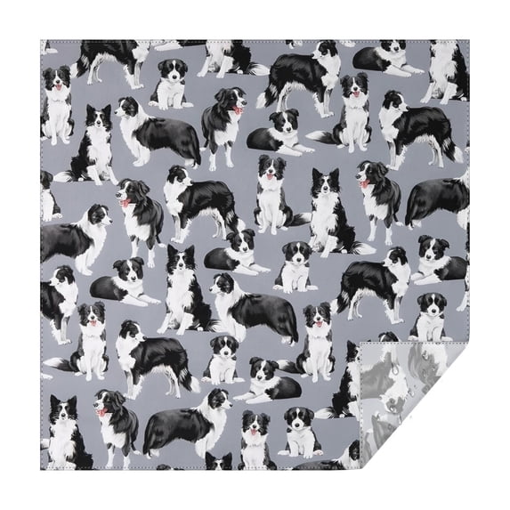 Cute Border Collie Pattern Square Tablecloth,Waterproof Square Table Cover,Wipeable Spillproof Washable Table Cover for Home Kitchen Party Decor 60"x60"(152x152cm)