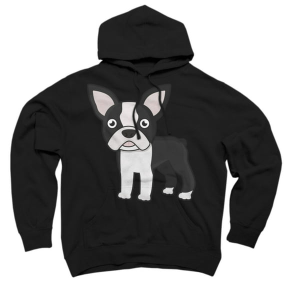 Cute Boston Terrier Black Graphic Pullover Hoodie - Design By Humans  2XL