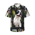 thumbnail image 1 of Cute Boston Terrier Dog Hawaiian Shirts For Men, Summer Short-Sleeve Relaxed-Fit Button-Down Shirts 3x-Large, 1 of 9