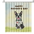 thumbnail image 1 of Cute Boston Terrier Loves Dad Happy Father's Day Shower Curtain Gentleman Dog Lover Gifts Waterproof Bathroom Bathtub Curtain - 12008, 1 of 5