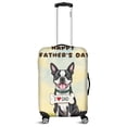 thumbnail image 1 of Cute Boston Terrier Loves Dad Happy Father's Day Travel Luggage Cover Gentleman Dog Lover Gifts Suitcase Dust Protective Decor - 12008, 1 of 5