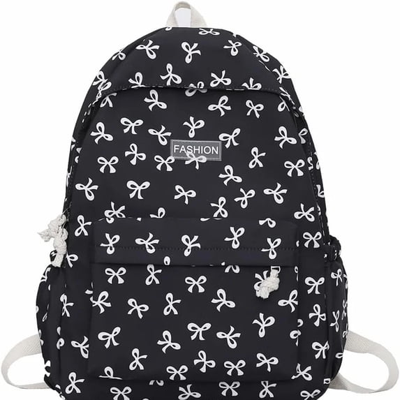 Cute Bow Backpack Coquette Aesthetic Backpacks for Women Preppy Kawaii Backpack Nylon Laptop Bag Travel Daypack