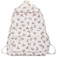 thumbnail image 1 of Cute Bow Backpack Coquette Aesthetic Backpacks for Women Preppy Kawaii Backpack Nylon Laptop Bag Travel Daypack, 1 of 7