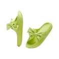 thumbnail image 1 of Cute Bow Comfy Pillow Slippers Cushion Soft Platform Non-Slip Quick Drying Open Toe Home House Bathroom Bedroom Slides Lightweight EVA Sandals Indoor and Outdoor Shoes, 1 of 9