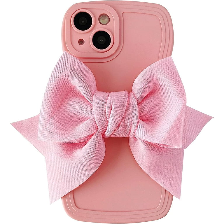 Cute Bow Knot Curly Wave Frame Soft Compatible with iPhone Case