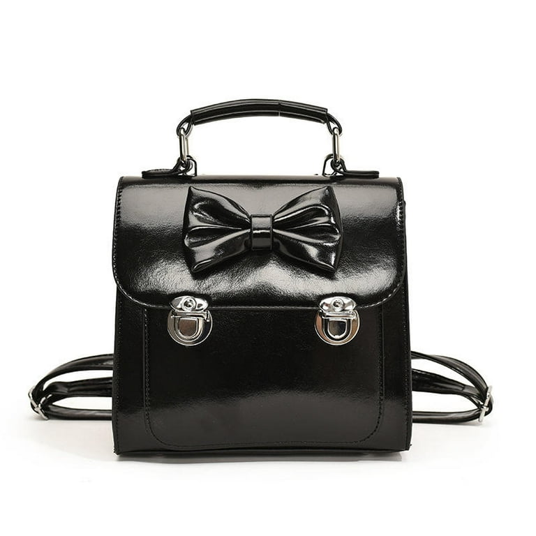 Patent leather backpack top