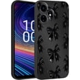 thumbnail image 1 of Cute Bow Phone Case for Boost celero 5g Plus 2024 7", Aesthetic Coquette Black Ribbon Bowknot Pattern Print Design Case Soft Slim Shockproof TPU Protective Funda Cover for Women Girls, 1 of 6