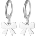 thumbnail image 1 of Cute Bow Small Hoop Earrings for Women Hypoallergenic Gold/Silver Simple Bowknot Statement Ribbon Dangle Drop Wedding Party Huggie Earring Trendy Minimalism Jewelry Gifts Valentine Day for Her, 1 of 11