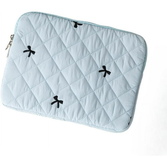 Cute Bow Tie Puffy Laptop Sleeve Coquette Carrying Laptop Bag Cover Y2K Preppy Tablet Liner Pouch Cottagecore Stuffs