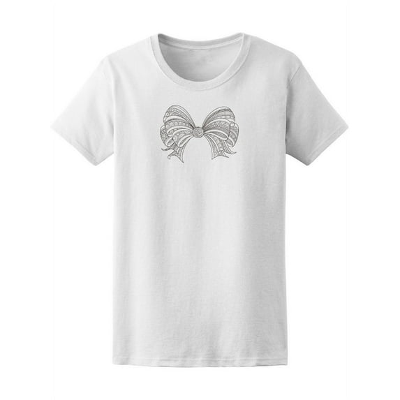 Cute Bow With Patterns T-Shirt Women -Image by Shutterstock, Female Large
