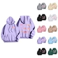 thumbnail image 1 of Cute Bow Y2K Graphic Hoodies for Women Hooded Sweatshirt with Pockets Streetwear Pullover Tops, 1 of 8