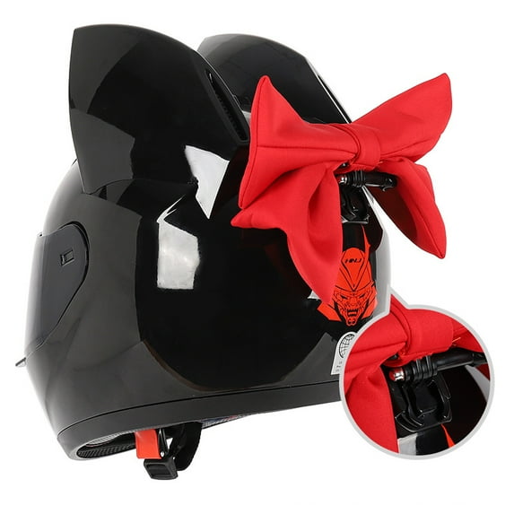 Cute Bow for Motorcycle Helmet Bow Knot Helmet for Helmet Ski Helmet Decor,Red
