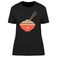 thumbnail image 1 of Cute Bowl With Noodles Cartoon T-Shirt Women -Image by Shutterstock, Female x-Large, 1 of 2