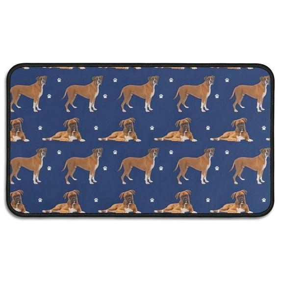 Cute Boxe Door Rugs,Washable Non Slip Door Mats Indoor,Decorative Door Mats,Entry Mat Indoor for Entrance,Bedroom,Kitchen,Bathroom,30"x17"