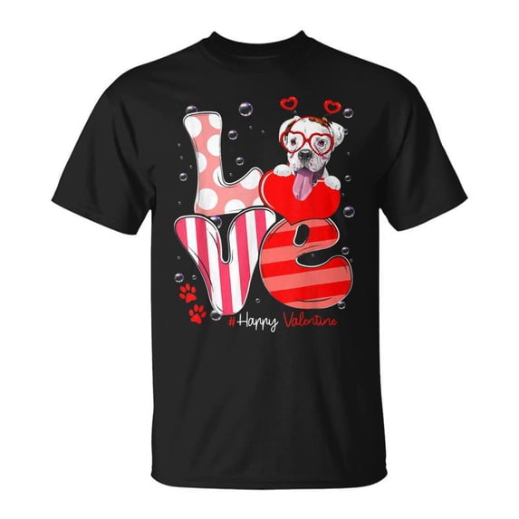 Cute Boxer Dog Love Valentine Puppy Lover TShirt - Walmart.com
