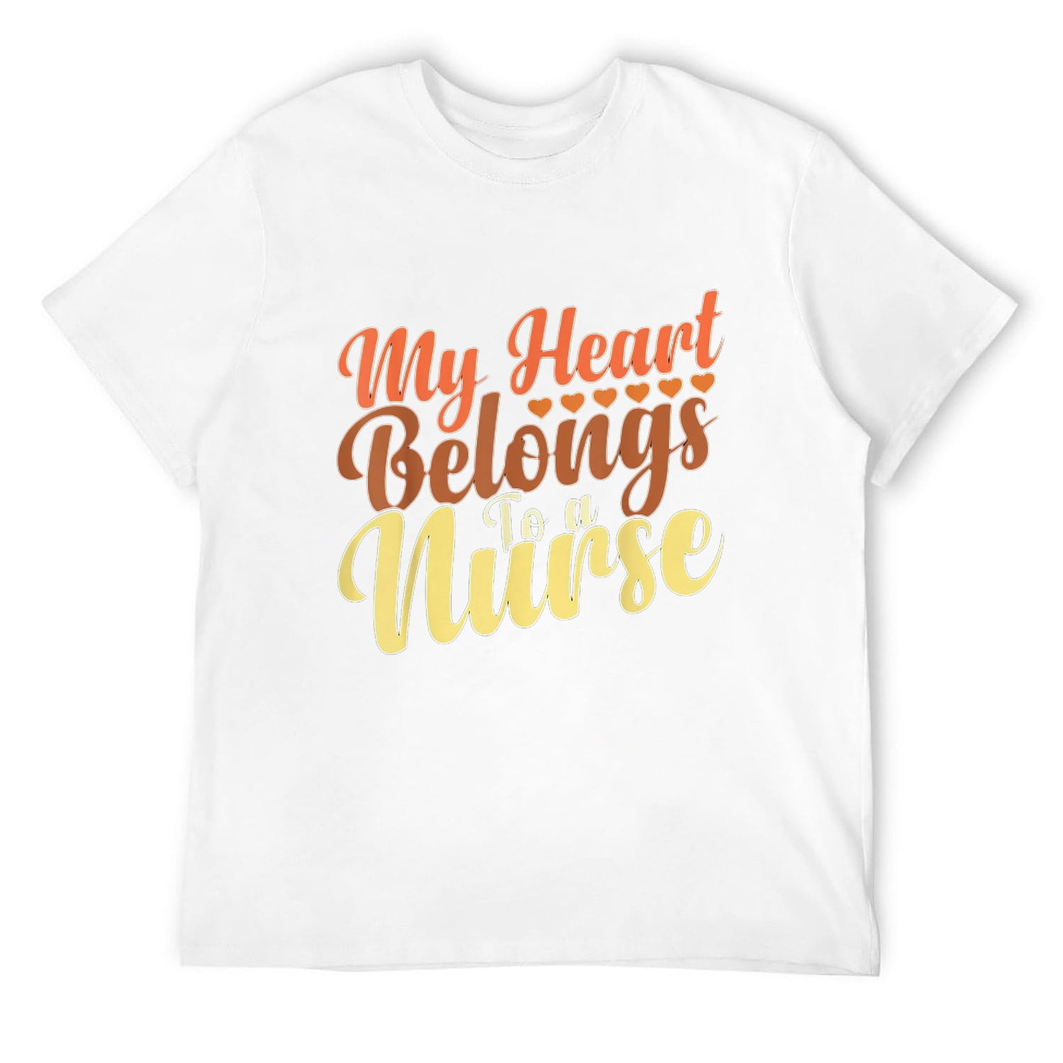 Cute Boyfriend Nurse Quote My Heart Belongs To A Nurse T Shirt White X Large