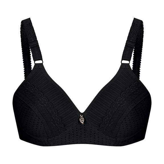 Cute Bra Women Convertible Bra Feature V-Neck Push-up Bra Style W-1051 Black L