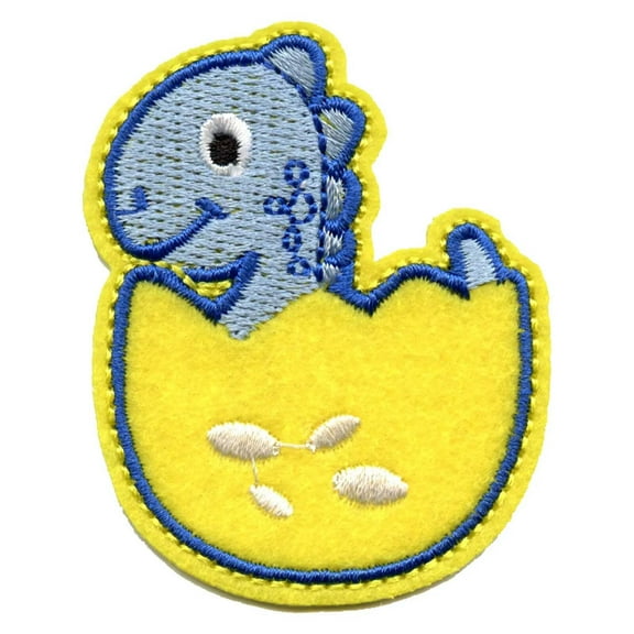 Cute Brachiosaurus in Egg Dinosaur Embroidered Iron on Patch