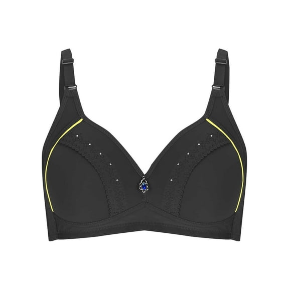 Cute Bras Women No Underwire Bra Feature V-Neck Strapless Bra Style W-696 Black 40