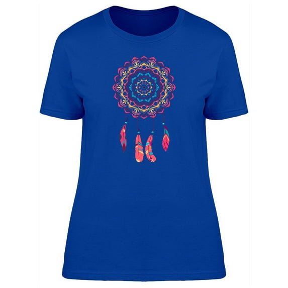 Cute Bright Floral Dreamcatcher T-Shirt Women -Image by Shutterstock, Female Small