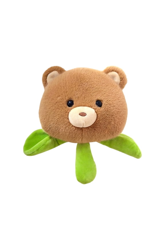 Cute Brown Bear Head Plush Doll, No Label Design Featured Adorable Lifelike Appearance, Great for Home Decoration Daily Companion and Delicate Holiday Gift