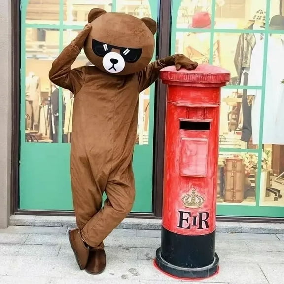 Cute Brown Bear Mascot Costume for Adults - Plush Furry Outfit for Events, Parties, Promotions