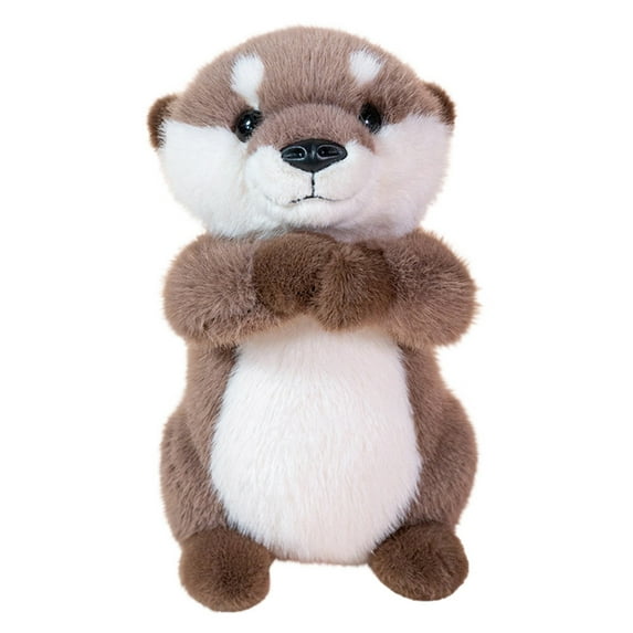 Cute Brown Pray Otter Stuffed Animals Soft Fluffy Otter Plush Toys Stuffed Beaver Plushies Animal Fuzzy Beaver Doll Animal Toy Gift for Kids & Lovers, Otter Stuffed Animal Gifts for Kids