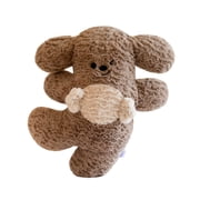 Cute Brown Puppy Stuffed Animal, Floppy-Eared Plush Dog Holding a Mini Plush, Soft Cuddly Companion for Kids and Dog Lovers