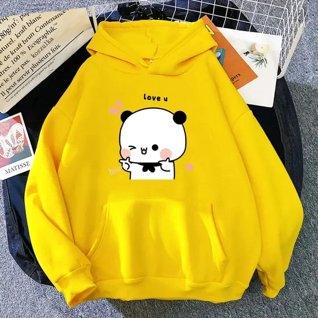 Cute Bubu Dudu Hoodie Women Men Harajuku Aesthetic Graphic Funny Kawaii Hoodies Unisex Anime Cartoon Pullovers Sweatshirts Korea Gift QY Walmart