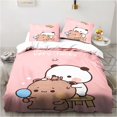 Cute Bubu and Dudu Cartoon Print All Season Twin Bedding Set 3 Piece