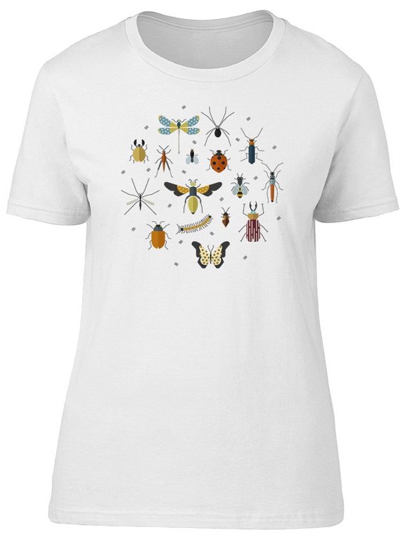 Cute Bugs, Insect Lovers T-Shirt Women -Image by Shutterstock, Female Small