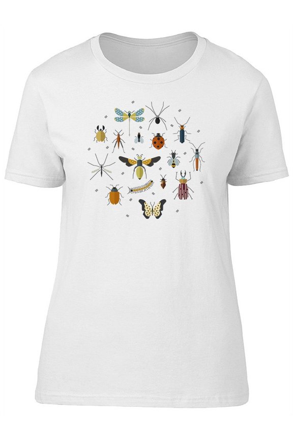 Cute Bugs, Insect Lovers T-Shirt Women -Image by Shutterstock, Female Small