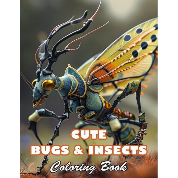 Cute Bugs and Insects Coloring Book: 100+ High-quality Illustrations for All Fans, (Paperback)