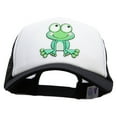 thumbnail image 1 of Cute Bulgey Eyed Frog Cotton Trucker Cap - Black OSFM, 1 of 5