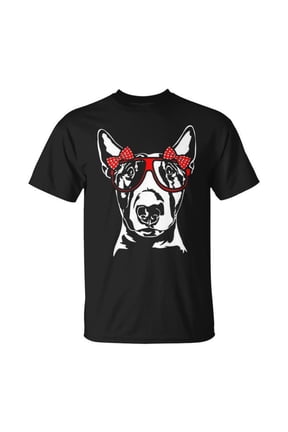 Cute Bull Terrier Girl Mom Graphic Tee Unisex Adult Cotton Casual Dog Lover T-Shirt for Women and Pet Owners, Size S, Color Black