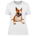 thumbnail image 1 of Cute Bull Terrier Laid Down T-Shirt Women -Image by Shutterstock, Female Medium, 1 of 2
