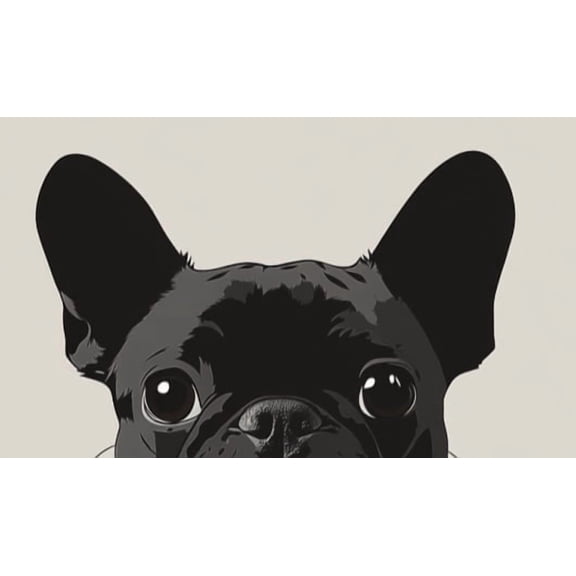 Cute Bulldog Face Peeking Car Decal, Black Silhouette Pet Sticker for Auto Window, Rear Windshield, and Motorcycle, Long-Lasting Weatherproof Vinyl