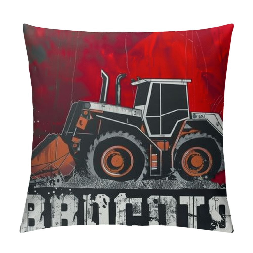 Feelyou Reversible Throw Pillow Covers Set Of 2 | 22x22 Inch Abstract Rose Pink Geometric Design, Zippered