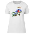 thumbnail image 1 of Cute Bullfinch Bird, Watercolor T-Shirt Women -Image by Shutterstock, Female XX-Large, 1 of 4
