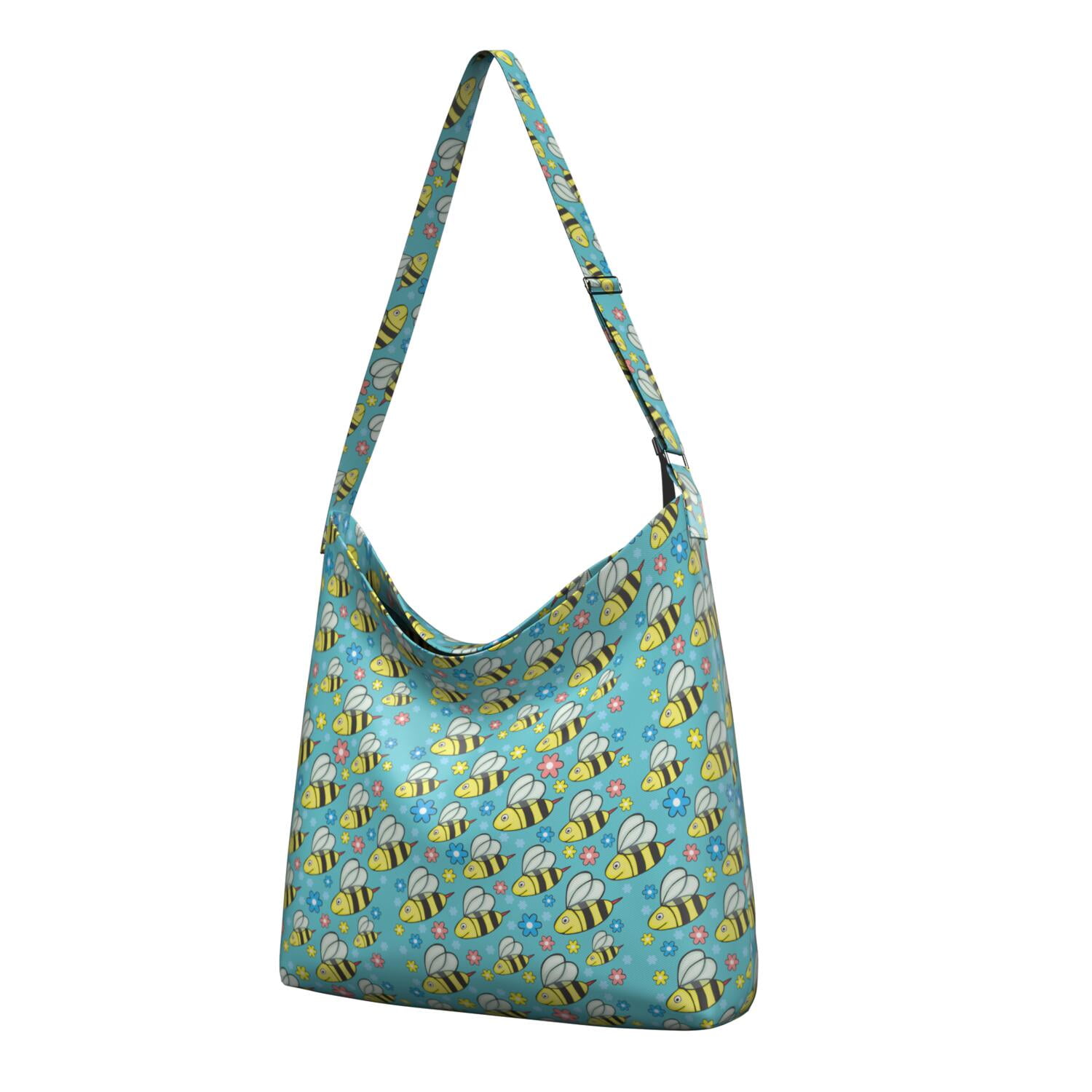 Cute Bumble Bee Pattern Casual Sling Tote Bag | Spacious & Versatile for Daily Use | Perfect Gift for Bee Lovers