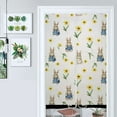 thumbnail image 1 of Cute Bunnies Floral Print Door Curtain Nordic Living Room DoorCurtain Porch Partition Curtain Kitchen Rative Half Curtain, 1 of 4