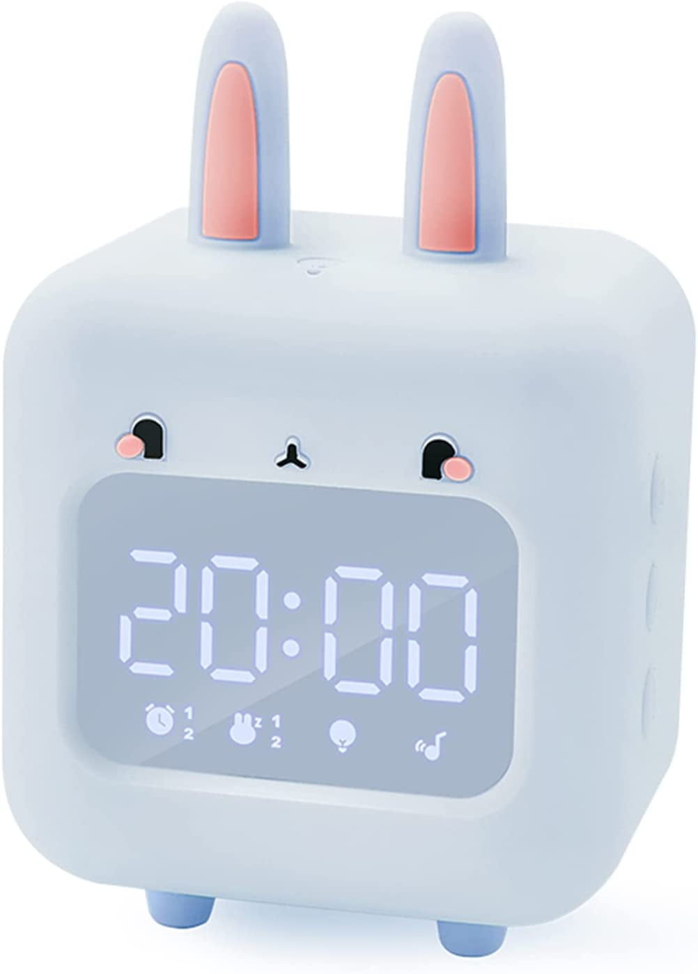 Cute Bunny Alarm Clock, Kids Sweet Rabbit Wake up Light, Alarm Clock