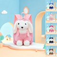 thumbnail image 1 of Cute Bunny Backpack with Bow Accent Lightweight Padded Straps Elementary School Bookbag, 1 of 5