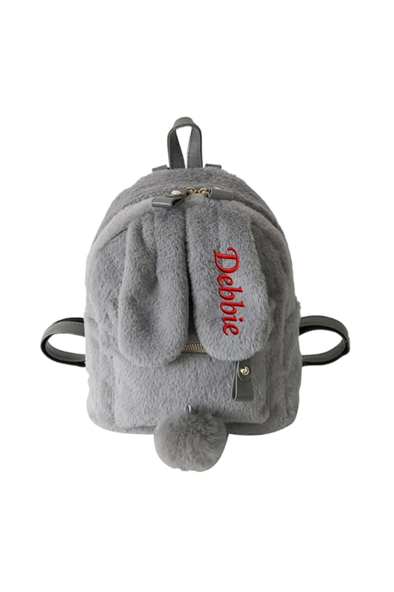 Cute Bunny Backpacks for Women Rabbit Ears Backpack Fluffy Shoulder Bag Satchel