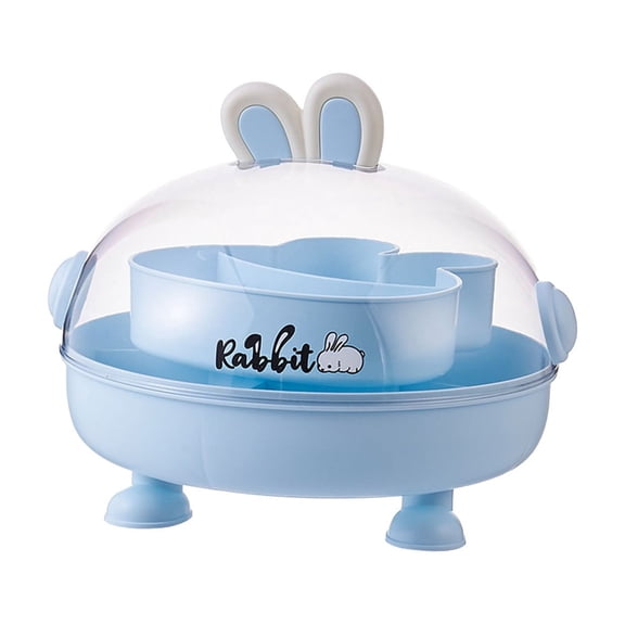 Cute Bunny Candy and Fruit Storage Box, Multi-Layer Snack Organizer for Home and Dorm, Ideal Fruit and Snack Container with Lid, Perfect for Organizing Treats