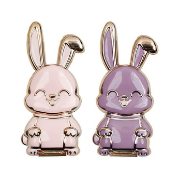 Cute Bunny Cell Phone Stand for Desk,Adorable Rabbit Smartphone Phone Holder for Desk,Unique iPhone Stand Holder,Lovely Animal Mobile Phone Accessor for Samsung,Huawei,Xiaomi,Kawaii Home Room Decor