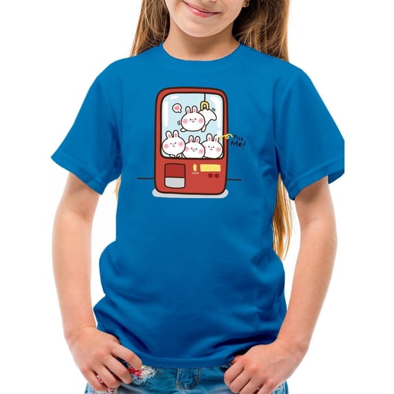 Cute Bunny Crane Game T-Shirt Juniors -Image by Shutterstock, x-Small